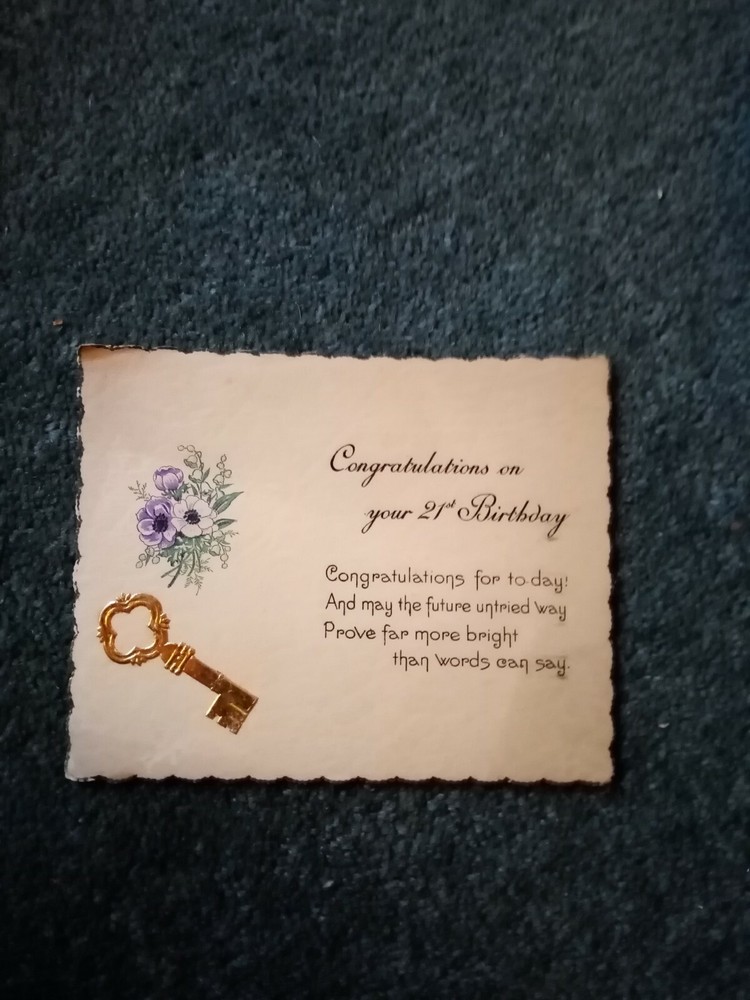 Sa60 21st birthday card used a