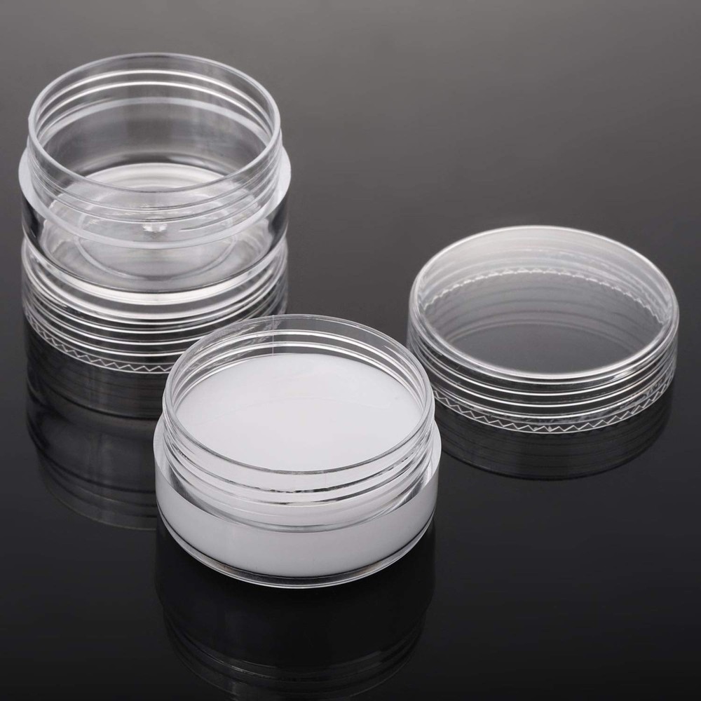 100 Pack Refillable Cosmetic Sample Jars 20g Clear Travel Containers