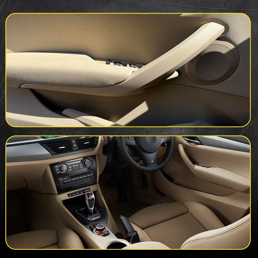 2Pcs Left+Right Inner Door Handle Pull Panel Trim Beige for BMW X1 E84 2009-2015