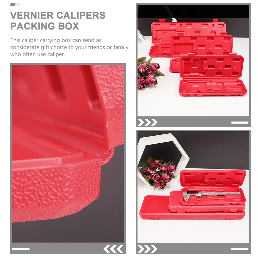 Plastic Caliper Box - Red Portable Travel Case