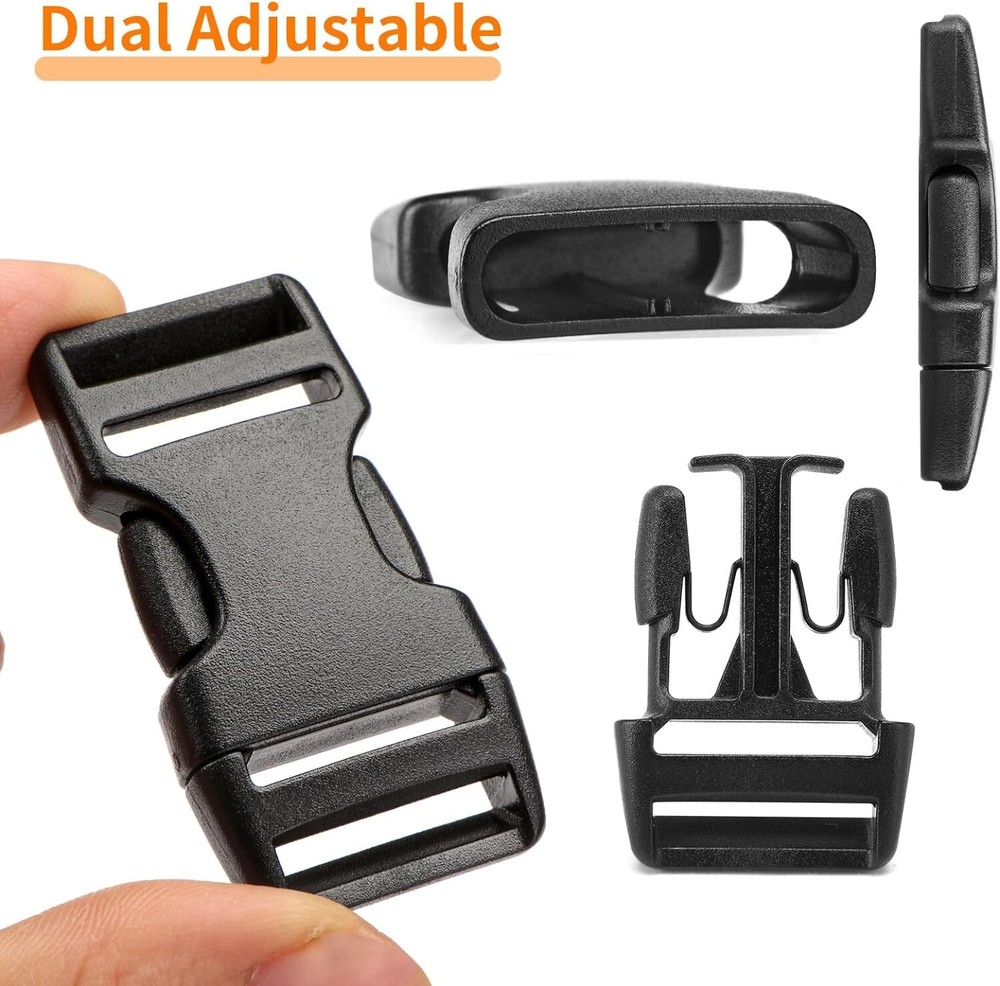 Versatile 3/4" Nylon Buckles & Straps - 6 Yard Set with Quick Release Clips
