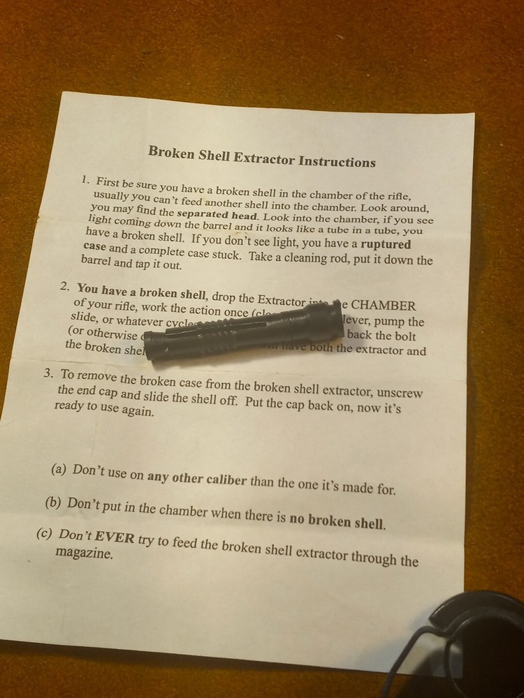 M1 Carbine Broken Shell Extractor