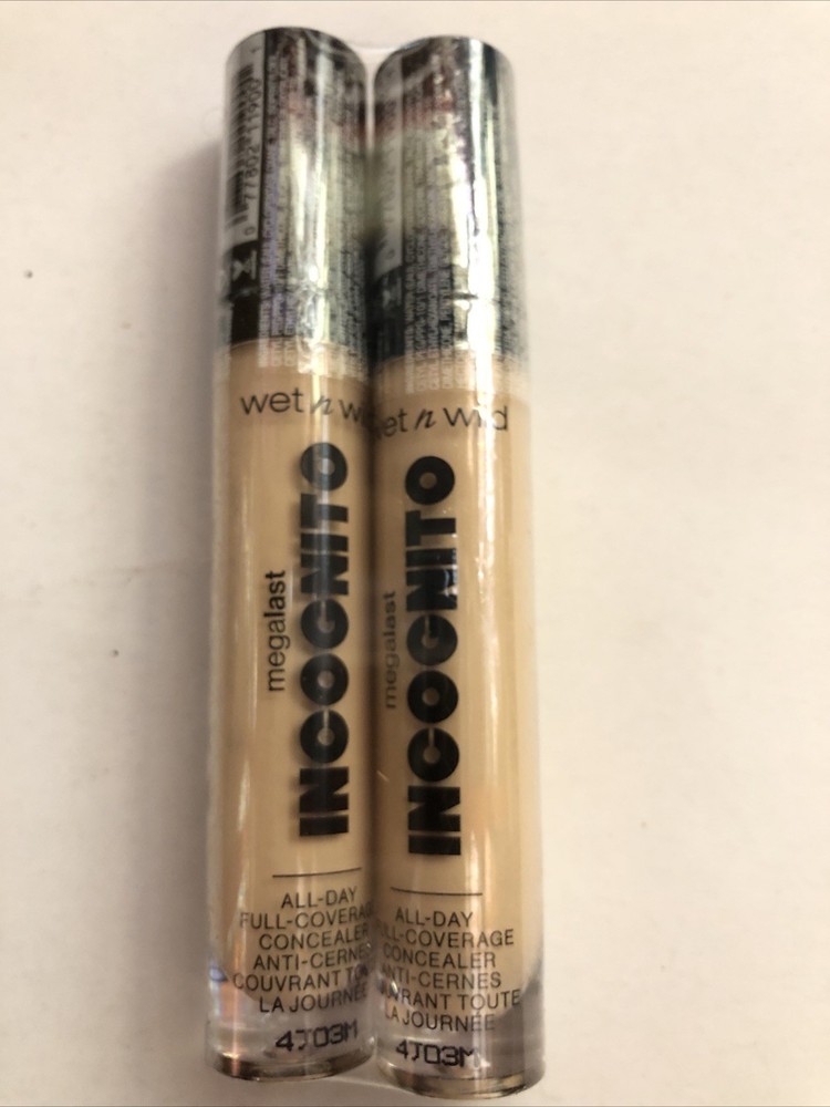 2 Pack Wet N Wild Light Honey Incognito full Coverage Concealer