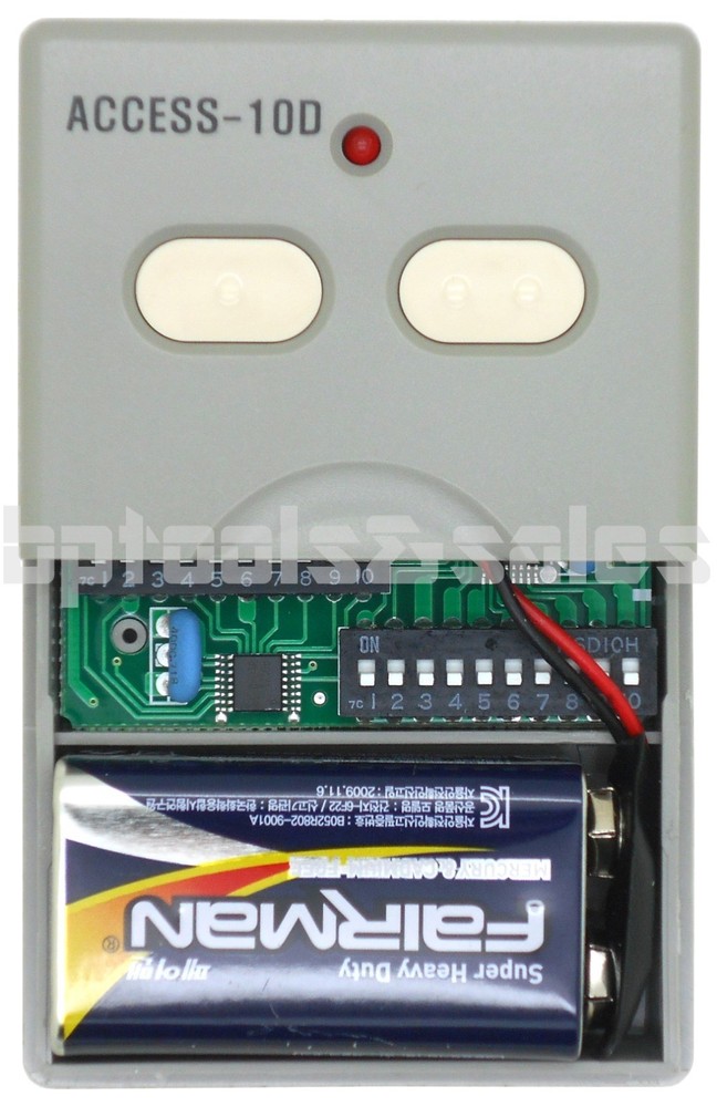 10 Digit Code 2 Buttons Remote Control Garage/Gate Transmitter Opener 300MHz