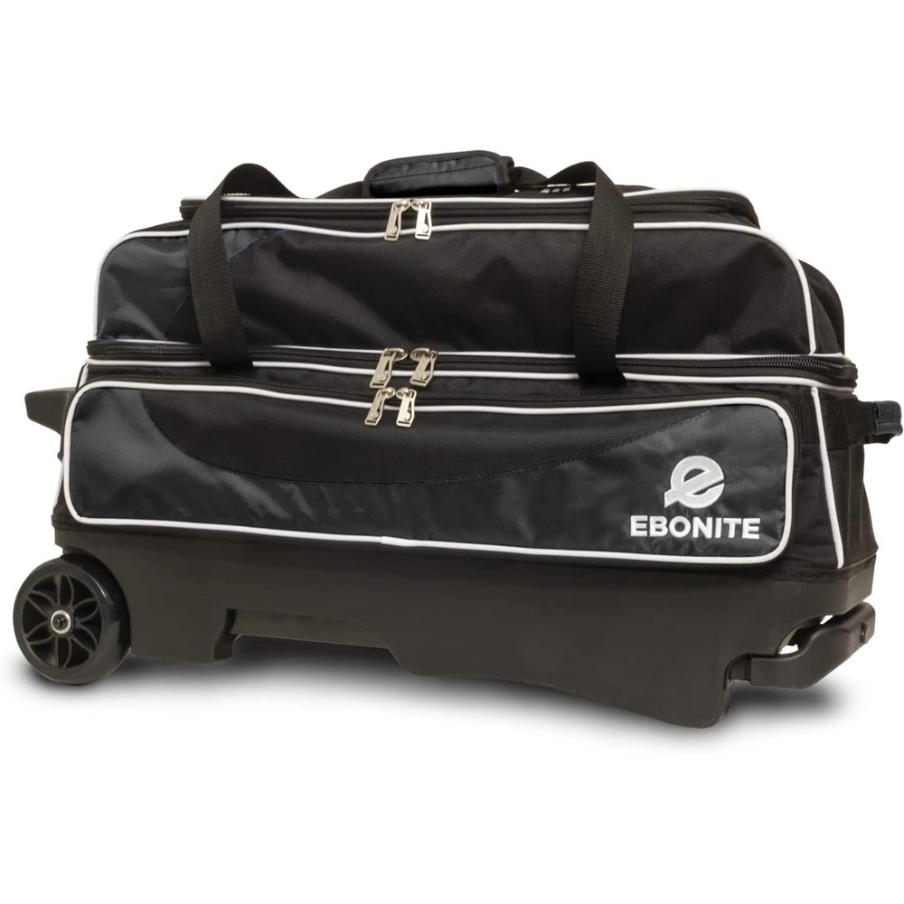 Ebonite Transport Triple Roller Black Bowling Bag