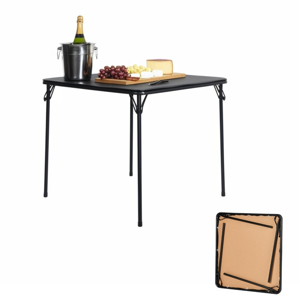 Homy Casa Square Folding Table, 33.9 Inch Card Game Table, Multi-Functional
