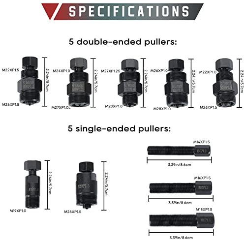 Motorcycle Flywheel Puller Set - 10PCS Universal Flywheel Puller for