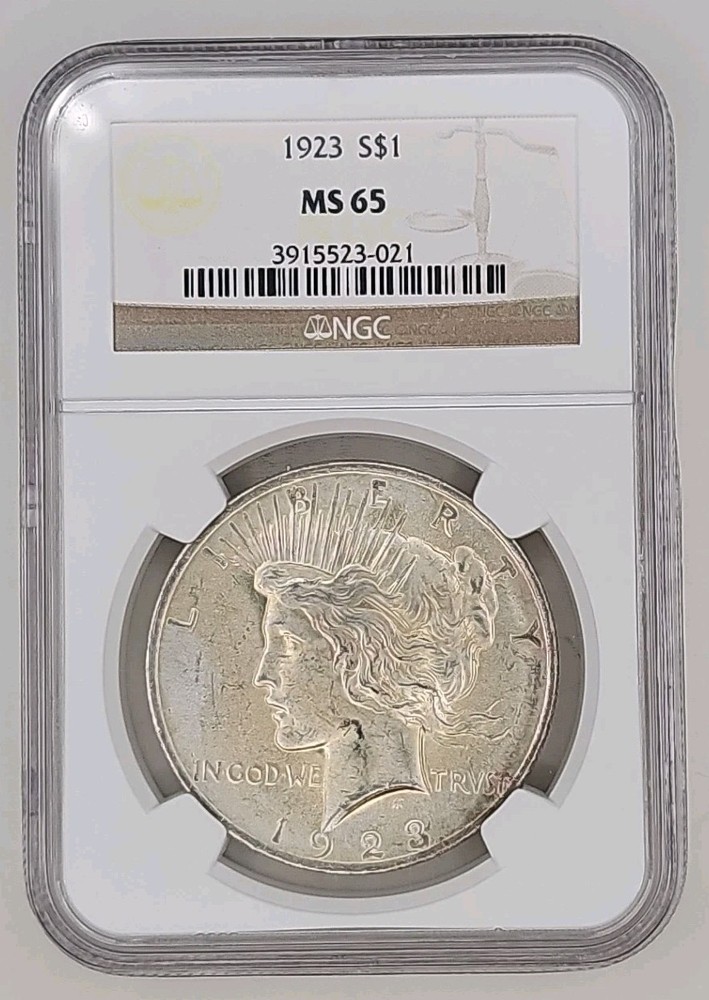1923-P Peace Dollar $1 NGC MS65