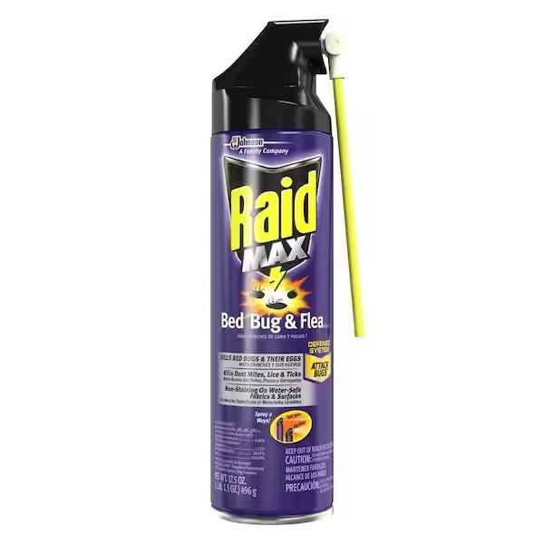 Raid MAX  Bed Bug And Flea Killer 2 Different Sprays Wide & Narrow 17.5 Oz New