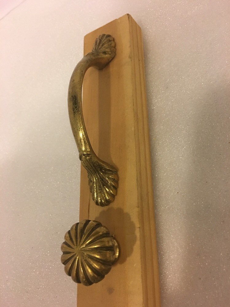Flower Rose Petal Solid Brass 1 1/8" Cabinet Door Or Drawer Pull