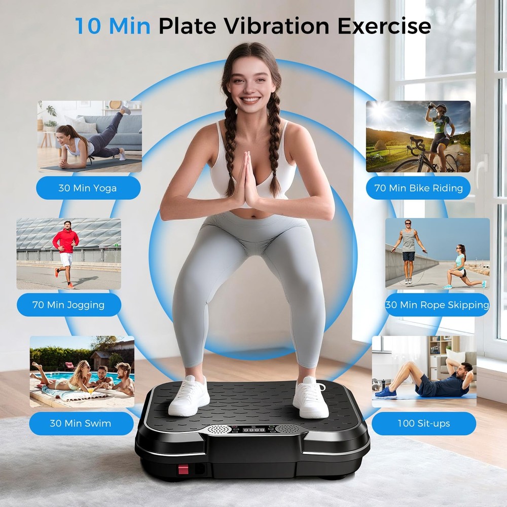 AoraPulse Vibration Plate Exercise Machine, for Black