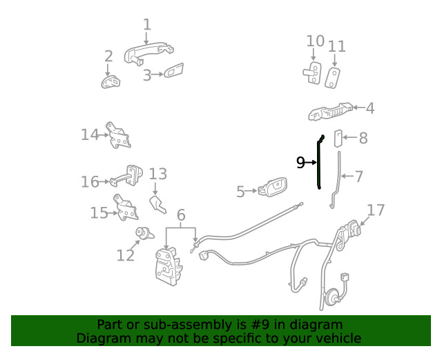 Genuine GM Handle Rod 15825459
