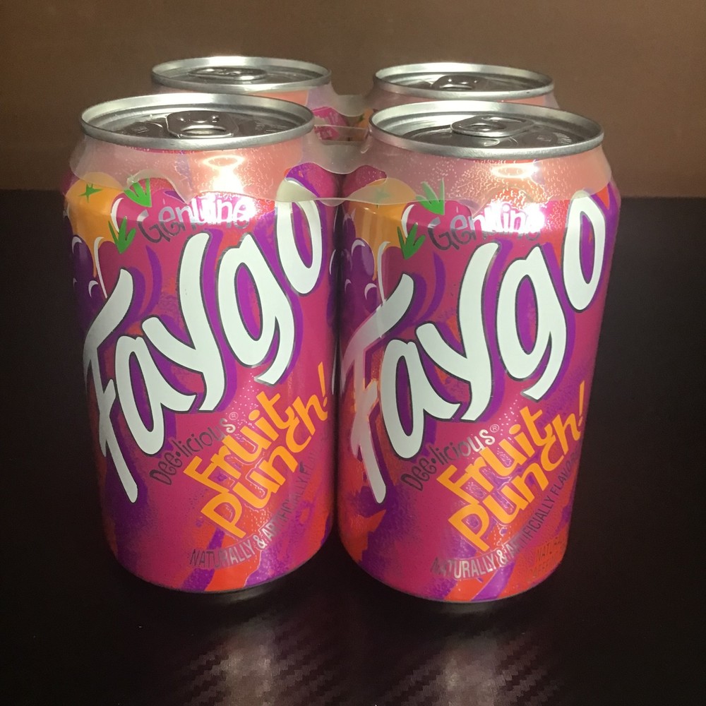 Faygo Fruit Punch, 4 Pack - 12 Oz Cans Total
