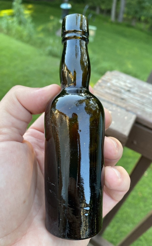Small Miniature Bitters Bottle Possibly From The UK Embossed 69200 on Heel