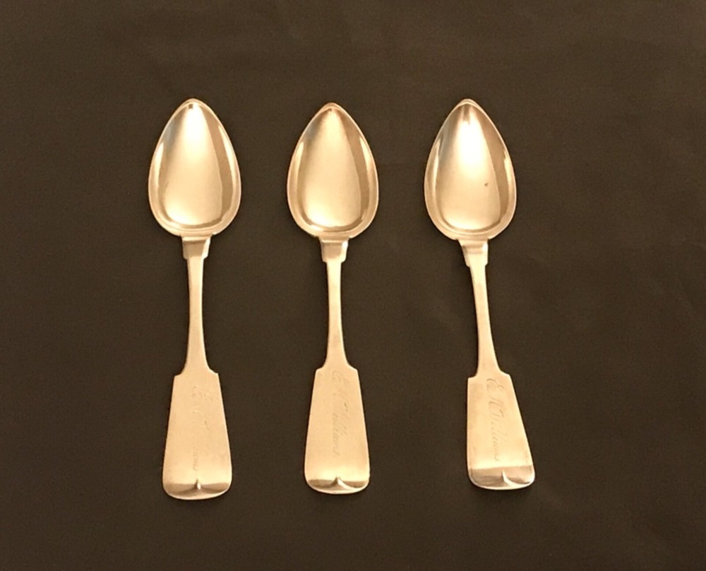 THREE COIN SPOONS FROM SYRACUSE, NEW YORK.