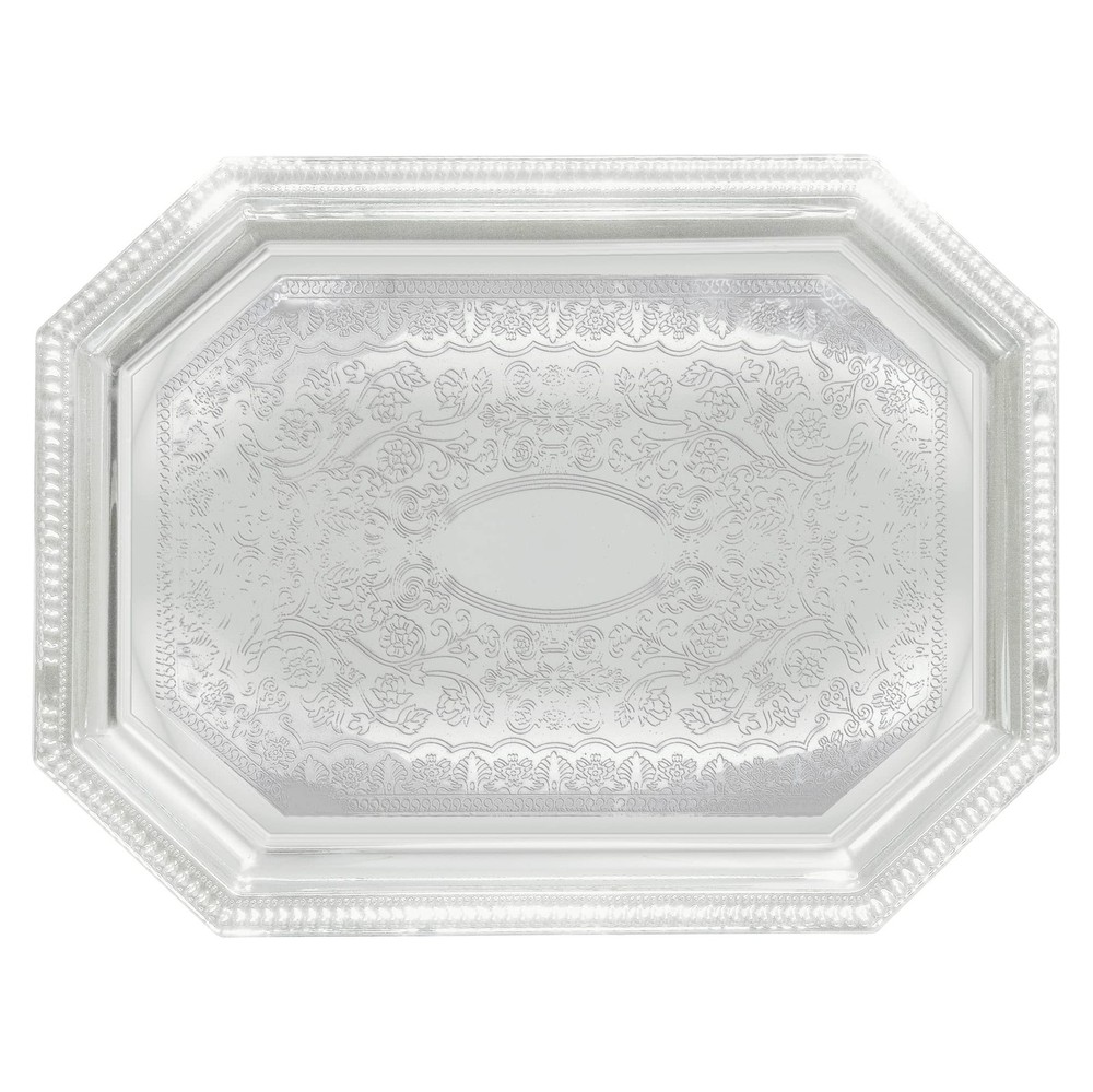 Winco Octagonal Chrome Tray, 12x17-Inch, Medium - Durable & Stylish