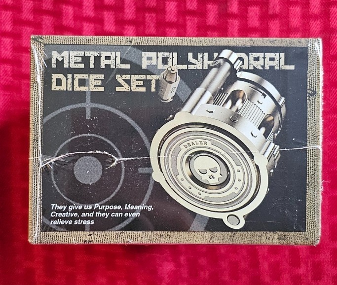 Metal Polyhedral Dice Set, Bullet, Gun Slinger