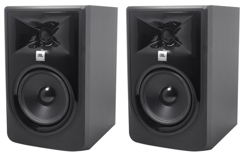 (2) JBL 305P MkII 5" 2-Way Active Powered Studio Reference Monitors Speakers