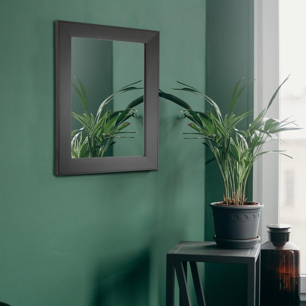 Rectangular Wall Mirror 12" x 16" Framed Mirror Bathroom Bedroom Entryway Living