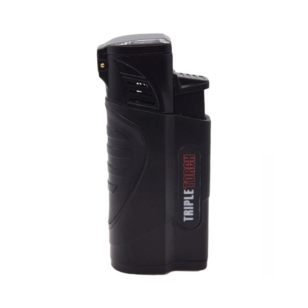 4 PACK Triple Jet Torch Lighter Adjustable Flame W/ Cigar Puncher Multiple Color