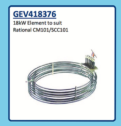RATIONAL COMMERCIAL  COMBI OVEN CM101 SCC101 18kW FAN  ELEMENT GEV418376