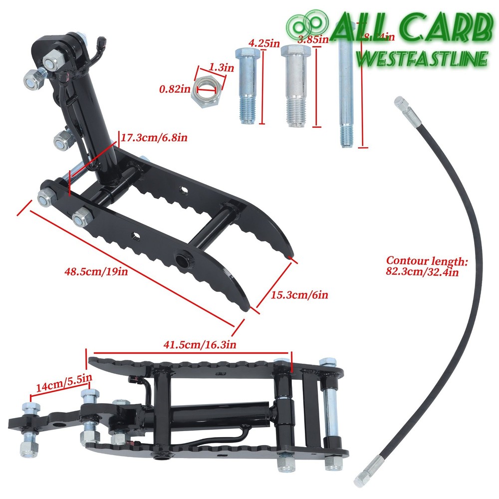 Hydraulic Thumb Attachment for Mini Excavator & Compact Digger Clamp Kit