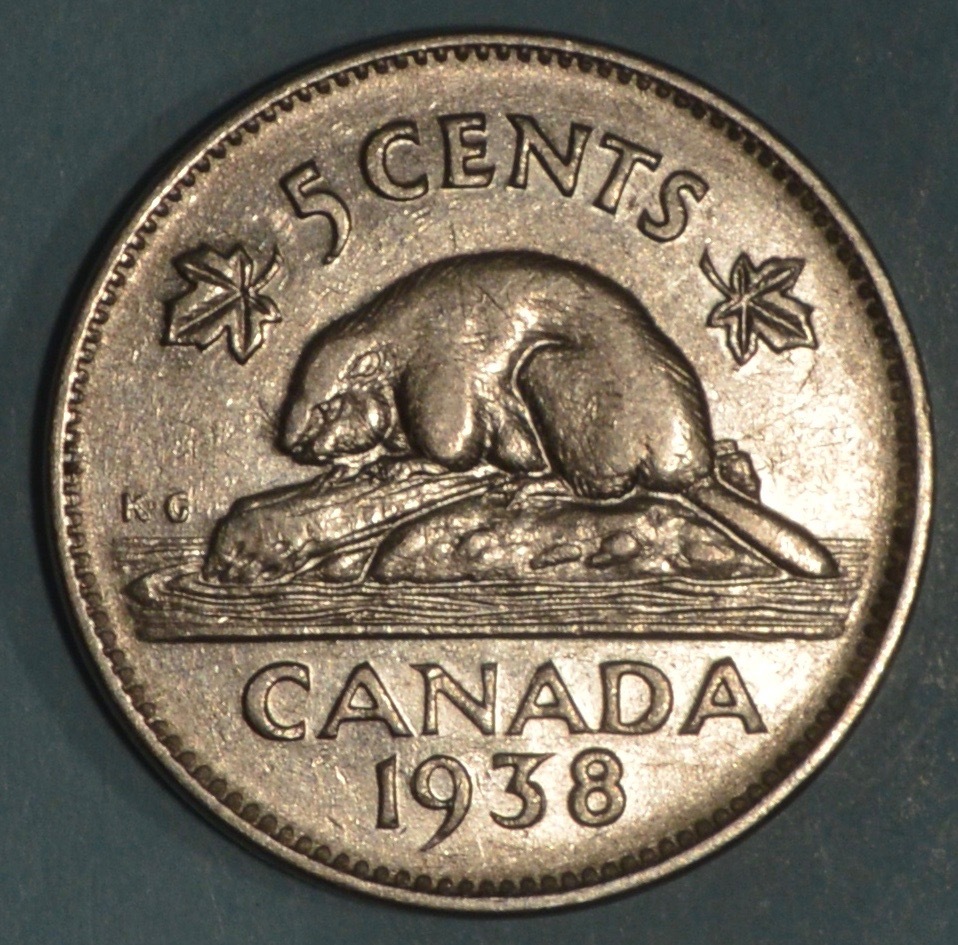 1938 - Pointed 3 Variety - Canada Nickel