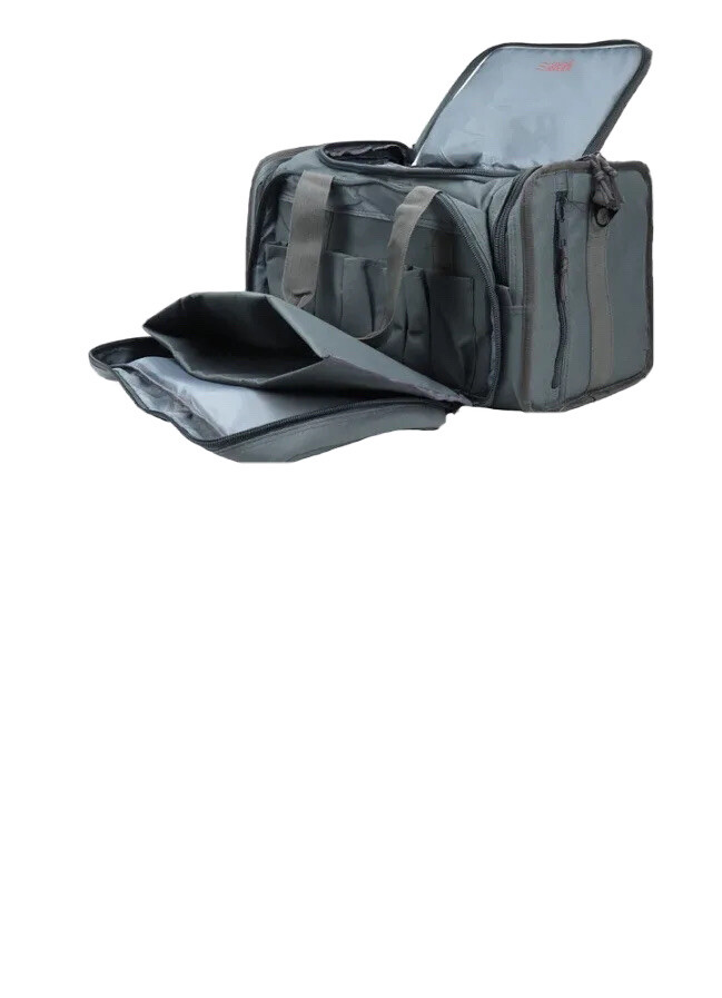 Osage River Tactical Range Ammo Bag Locking Zipper 9 Compartment Gray Nylon New