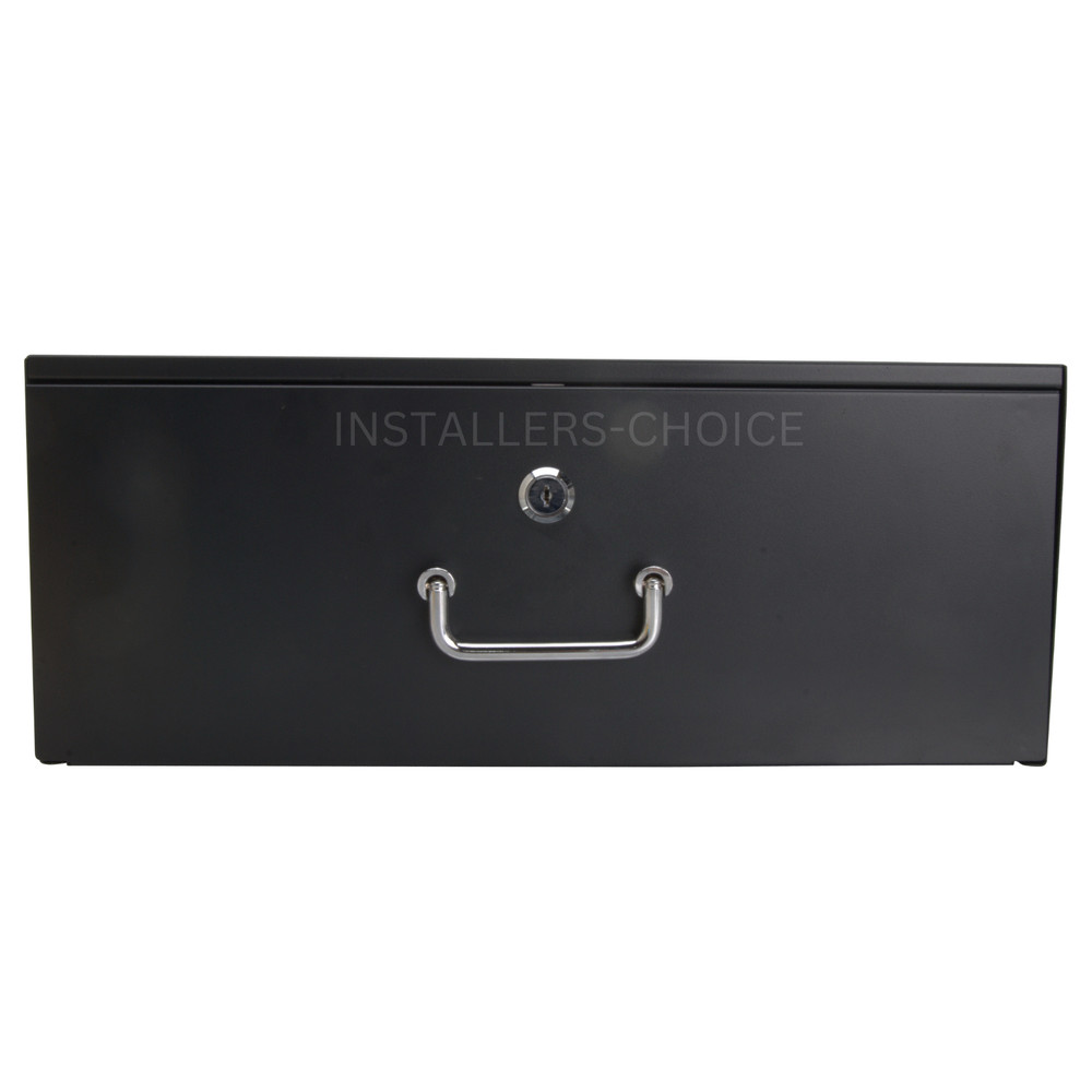 4U Server Rack Drawer 19" Lockable DJ Cabinet Case, Steel, 14" Depth