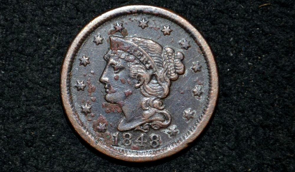 1848 Large Cent * XF+ Details * FREE SHIPPING