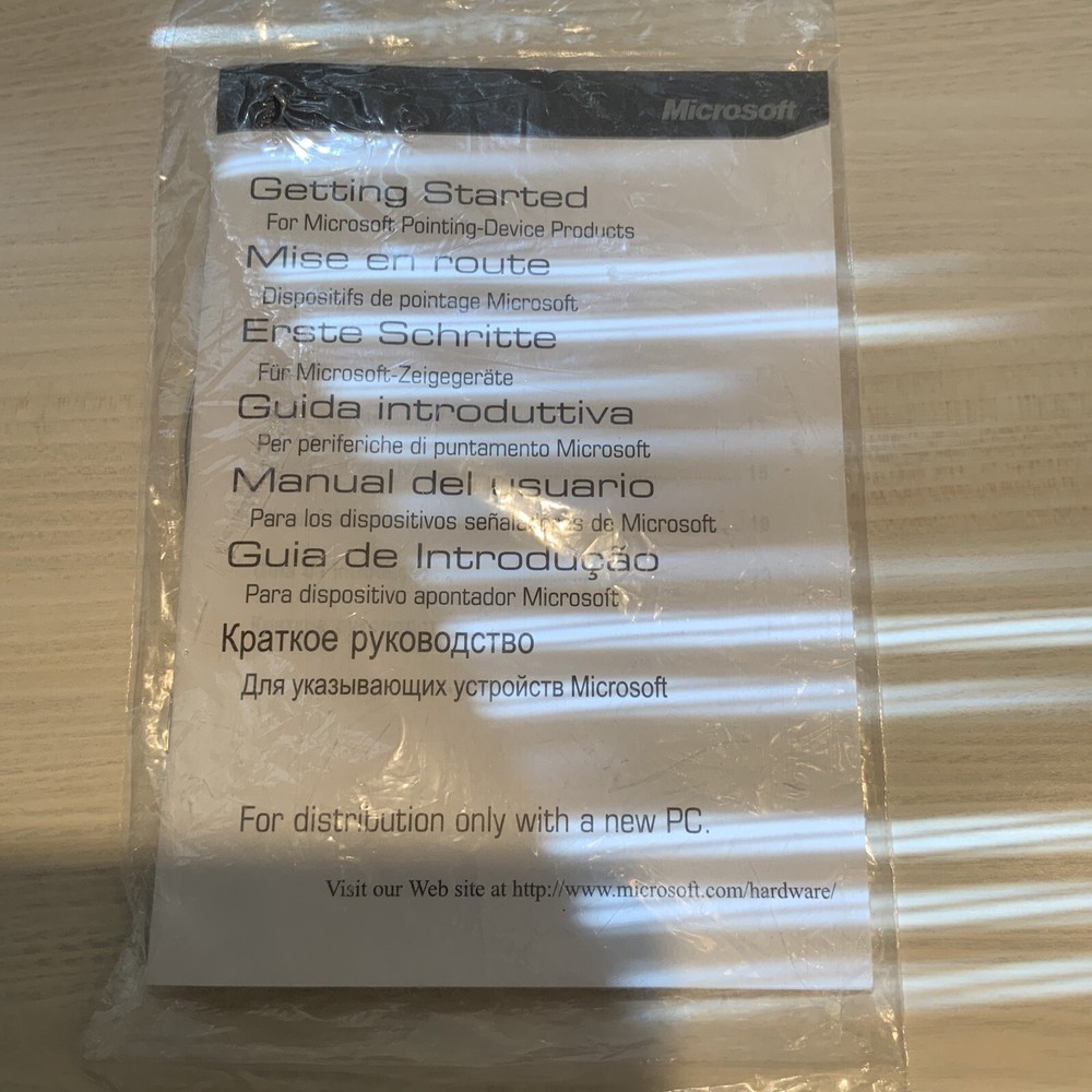 microsoft Intellipoint 3.2 driver disk for intellieye optical mouse + Manual
