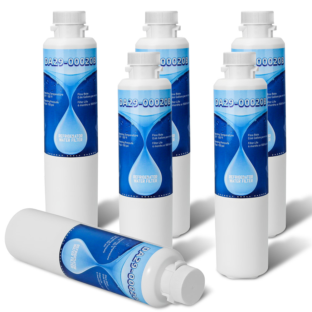 6 Pack DA29-00020B Refrigerator Water Filter, Replacement for Samsung