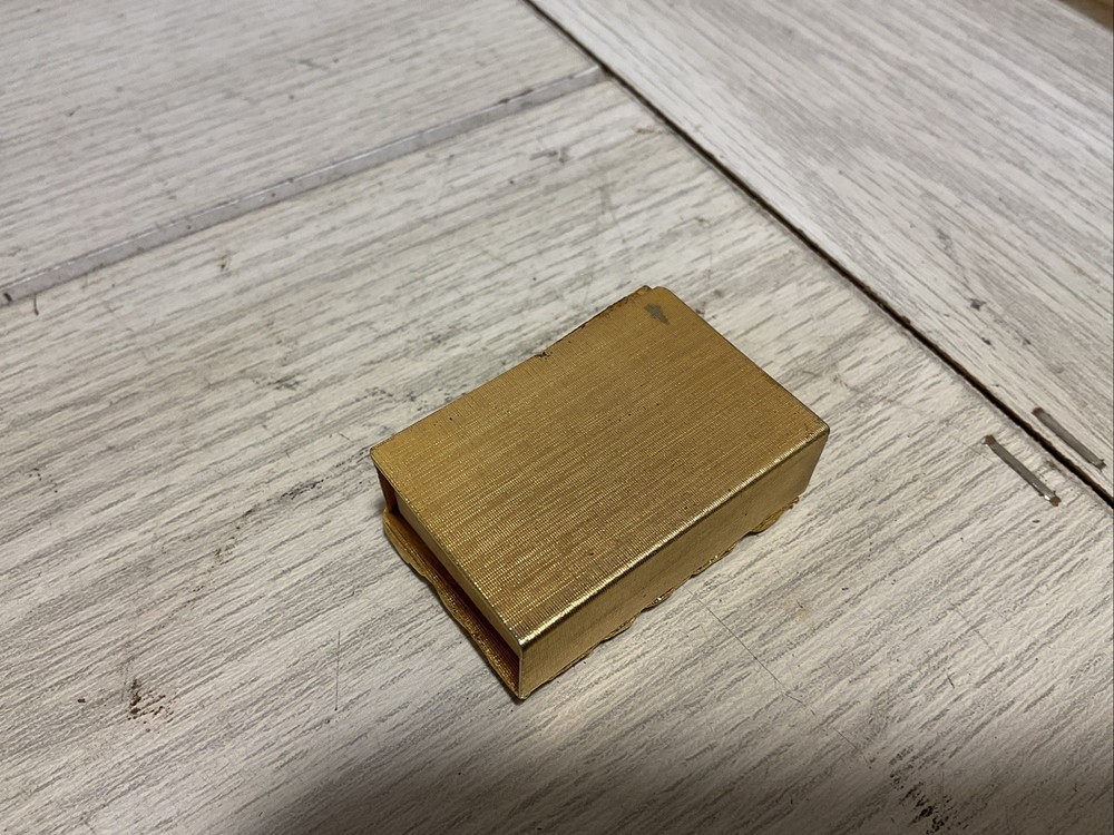 VTG GOLD & Brass Braid Matchbox Vesta Case ART Deco