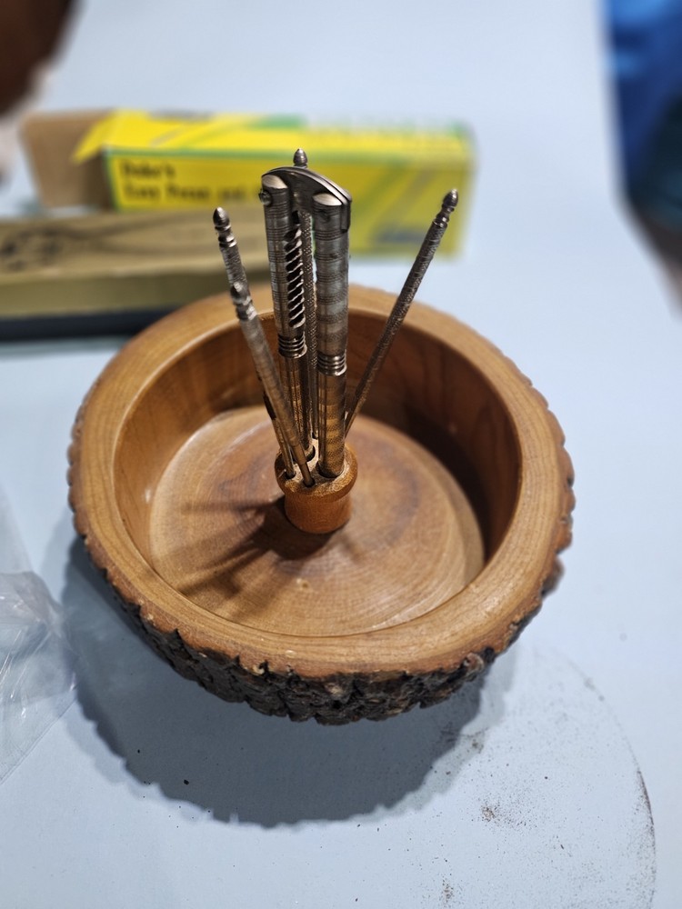 Vintage Wood Tree Bowl Nutcracker Set, Texan Nut Sheller, Duke's Easy Cracker