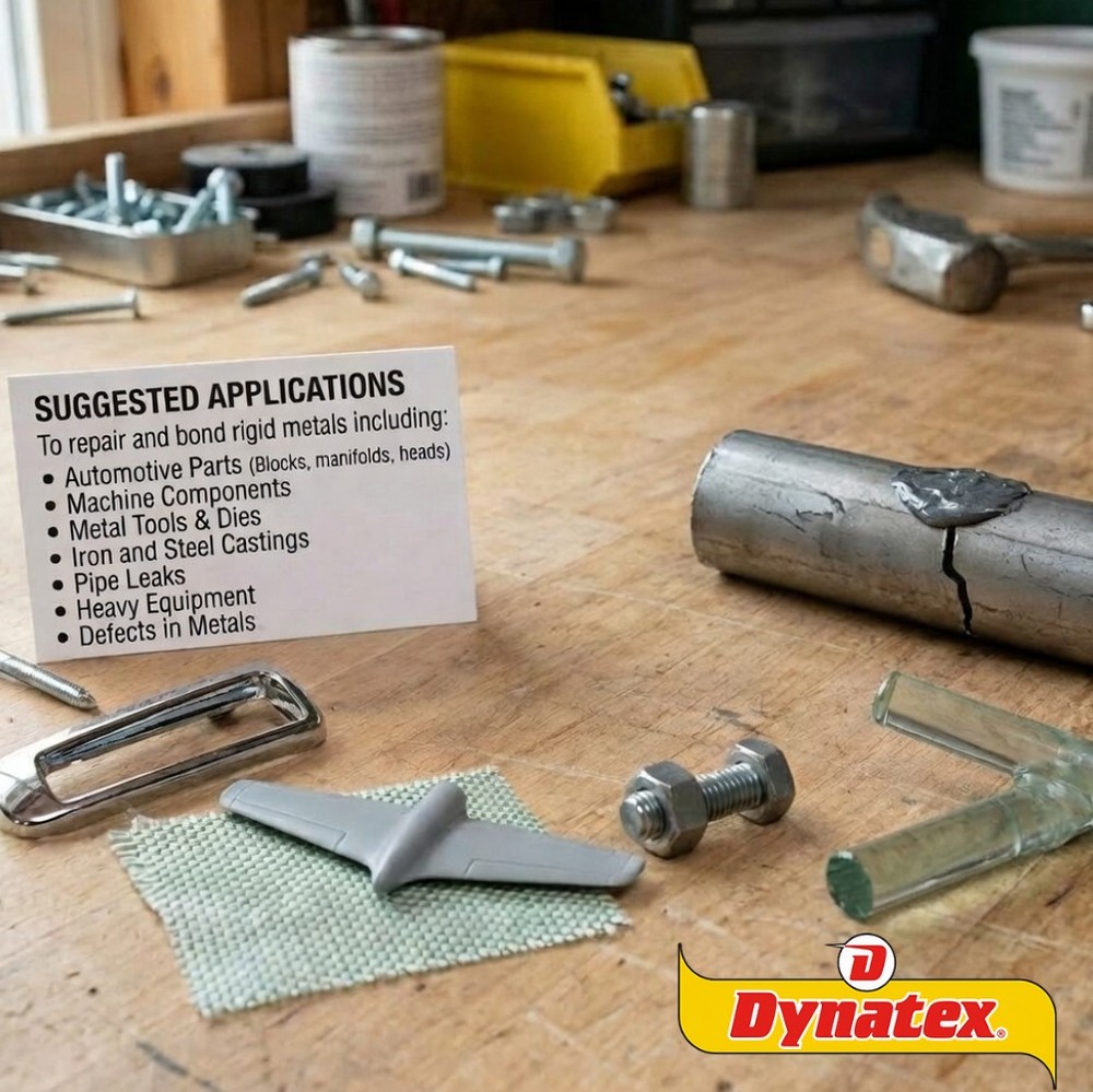 Dynatex 4 Min Steel Epoxy 2 oz - Fast Set Drillable (Single)