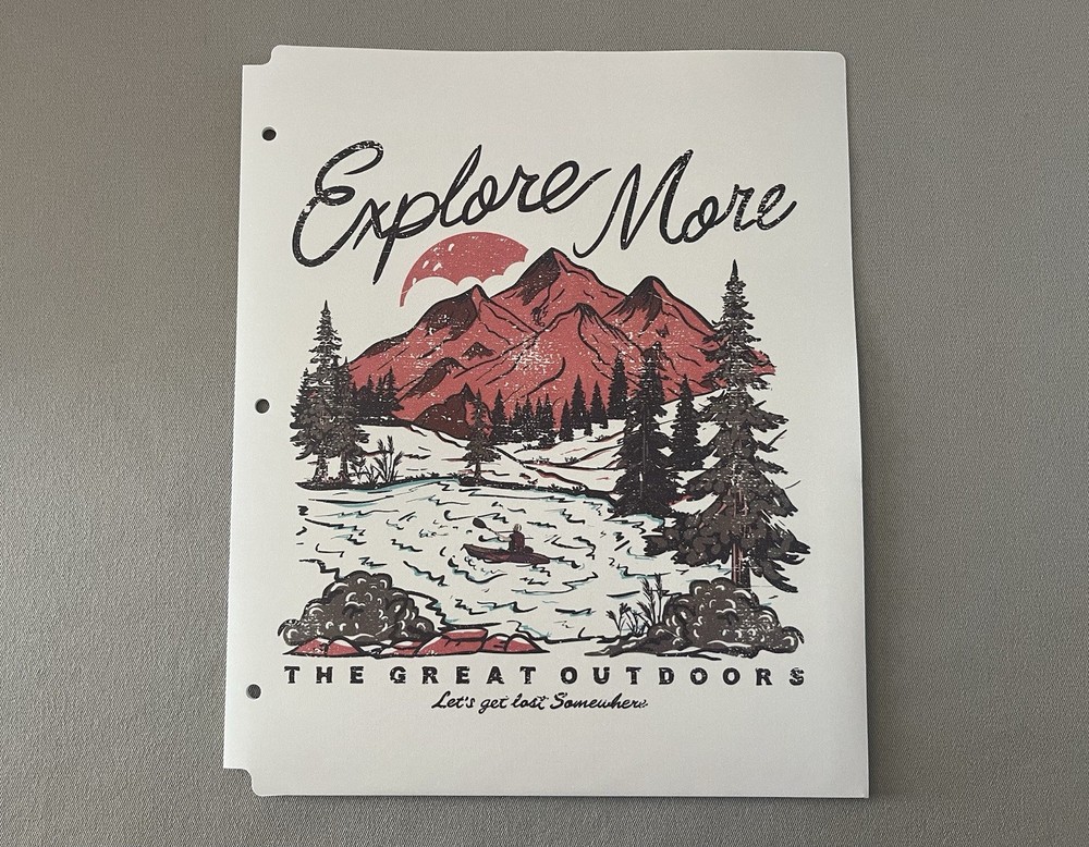 Explore More~The Great Outdoors Pocket Poly Folder~Off Roading, Bronco, Jeep~New