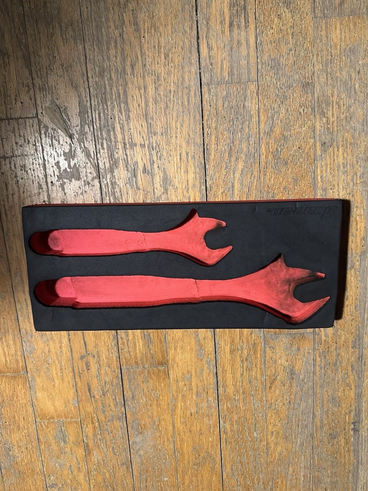 Snap On 2pc Adjustable Wrench Foam Organizer Used