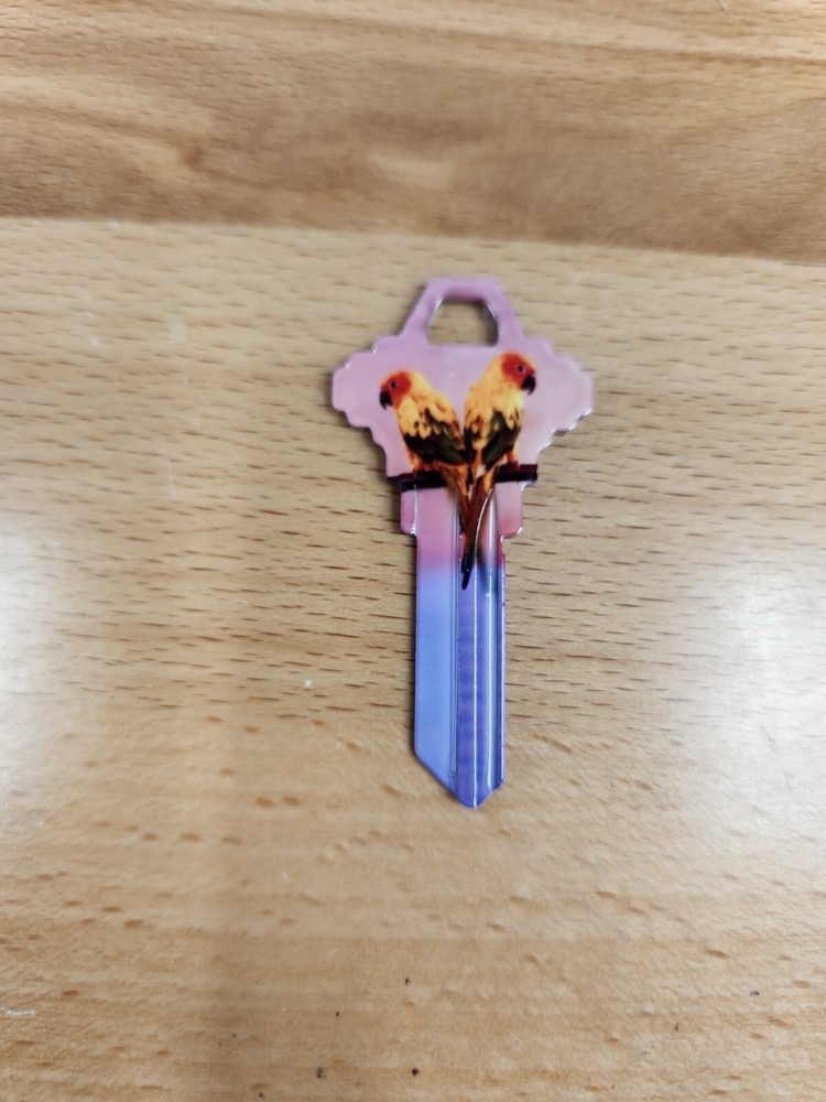 PARROTS PRINTED SCHLAGE SC1 KEYBLANK - READ DETAILS BELOW