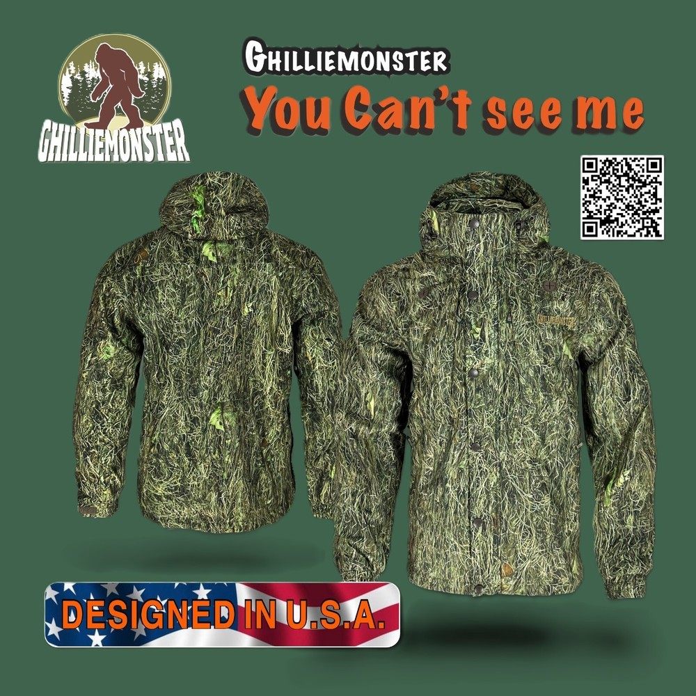 Ghilliemonster Camouflage Waterproof Autumn Jacket