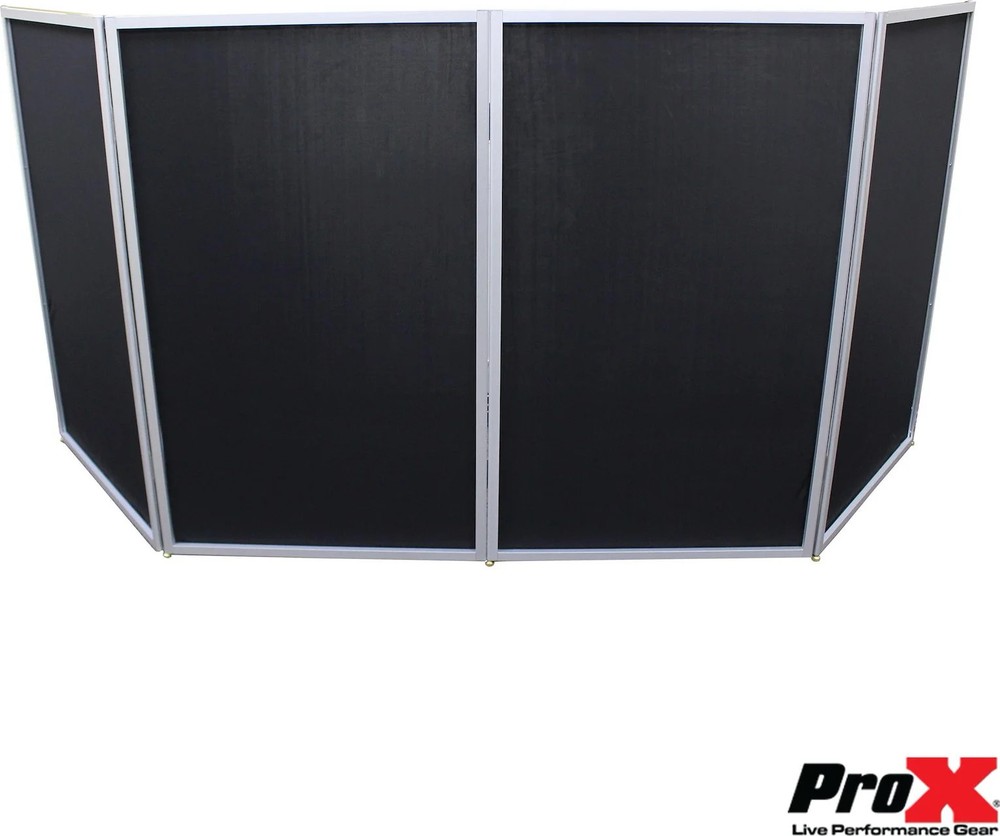 5 Panel Silver Frame DJ Facade with Stainless Quick Release 180 Deg Hinges