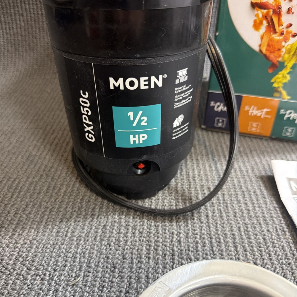 Moen GXP50C 1/2 HP Garbage Disposal Incomplete Read Description