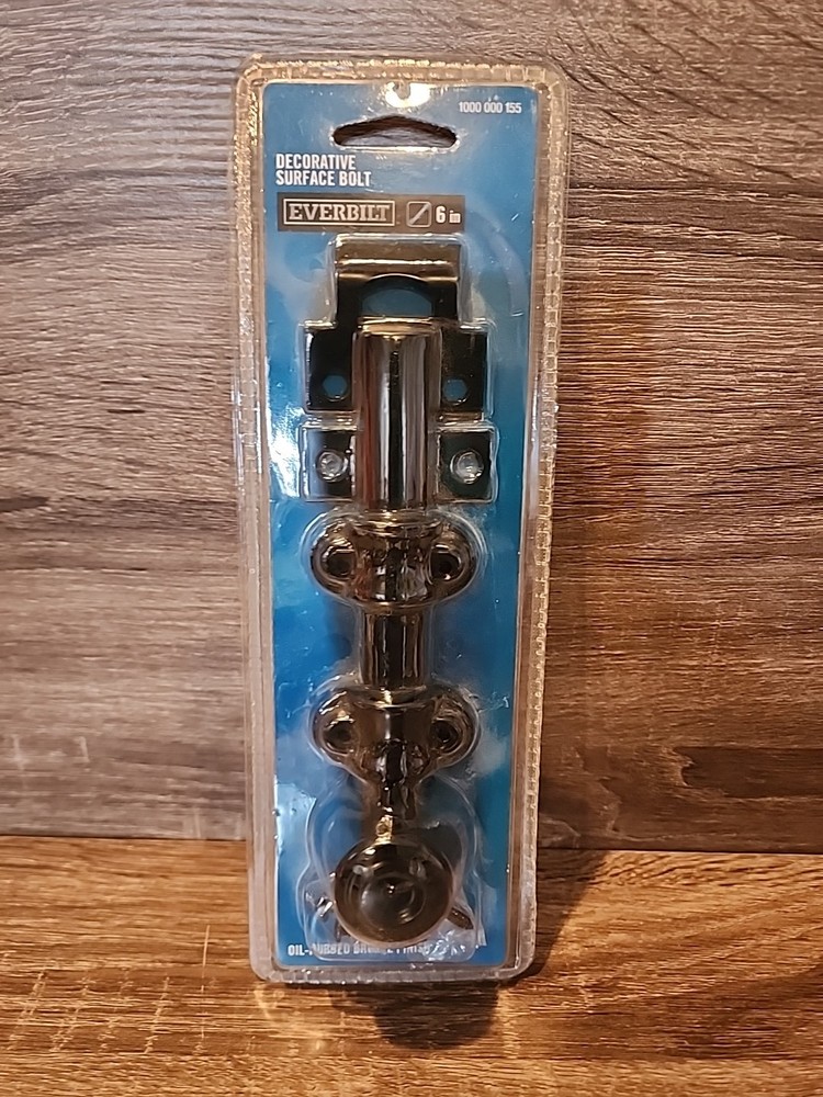 Everbilt Decorative Surface Bolt Kit Oil-Rubbed Bronze 6" 1000000155