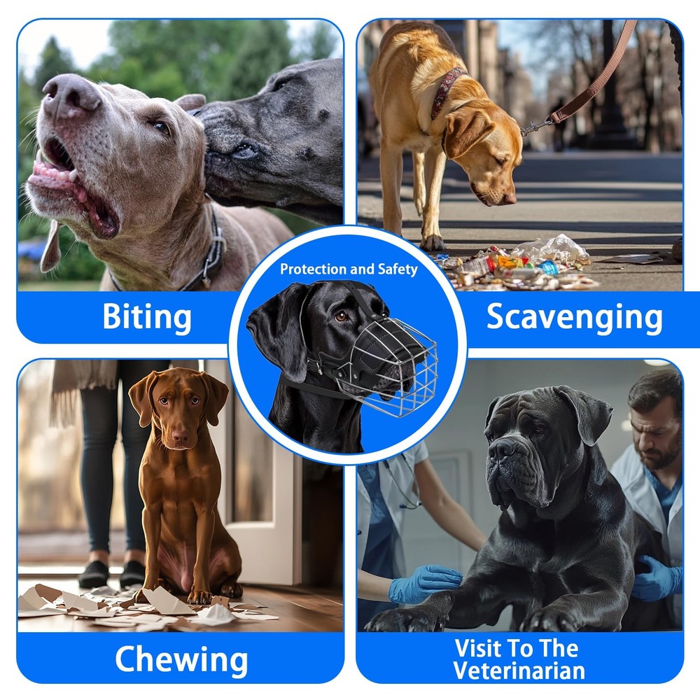 Great Dane Muzzle to Prevent Biting,Extra Large Dog Muzzle for Great Dane,Met...