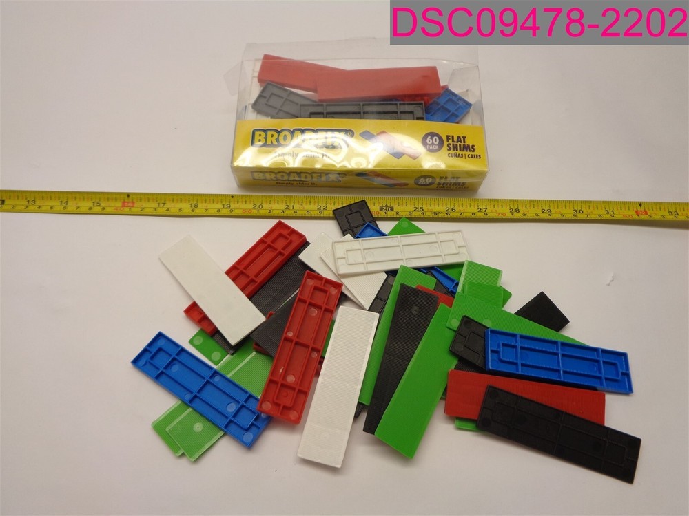 60 Pack; BroadFix Flat Shims, Multiple Sizes.