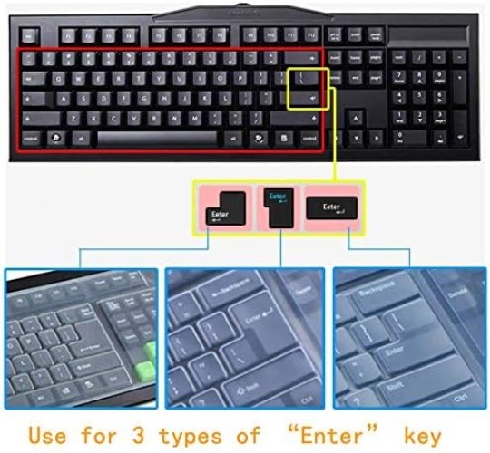2 Pack Clear Desktop Computer Keyboard Protection Skin Protector Cover for PC...
