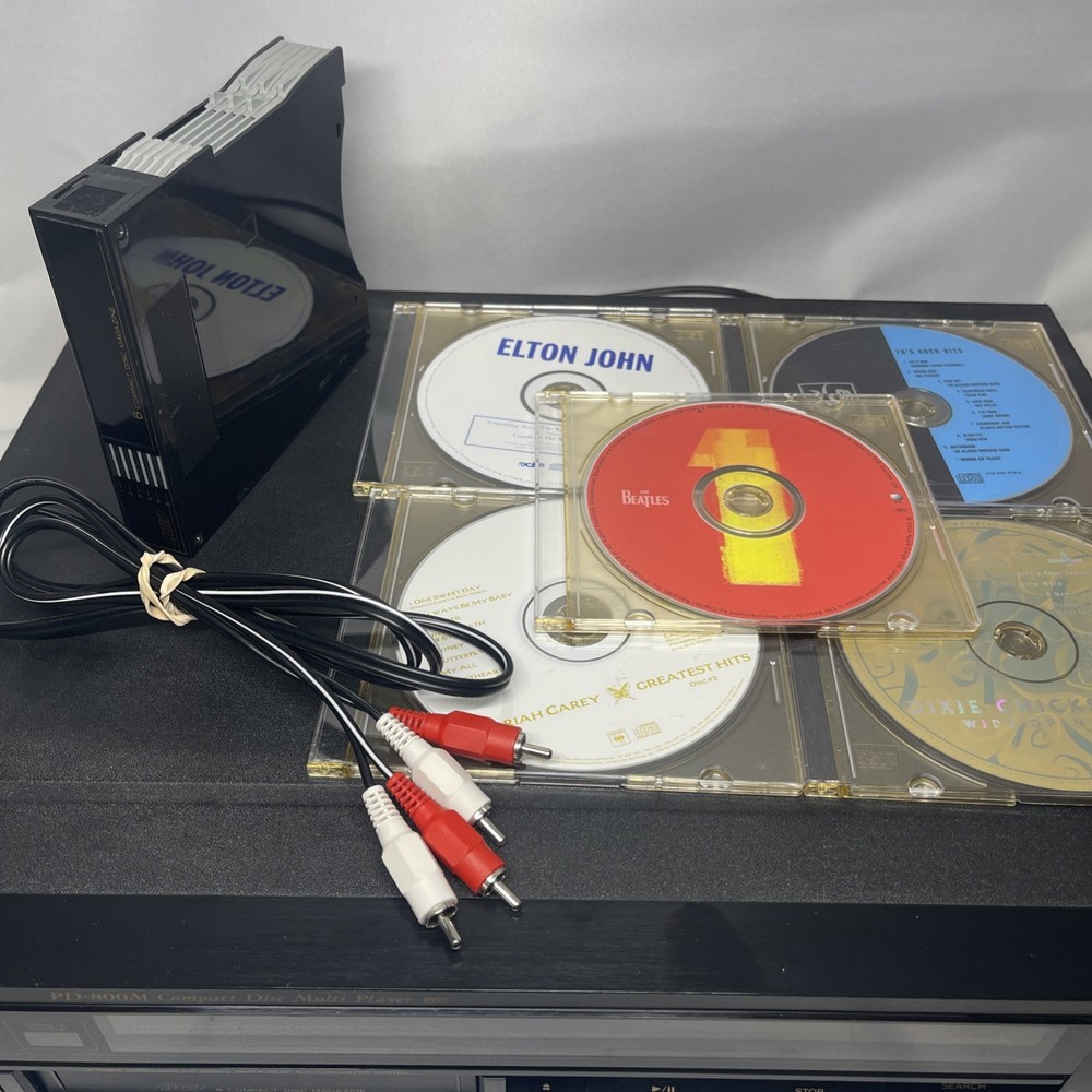 TESTED TEAC PD-800M CD Multi Player 6 Disc 3 Beam Laserdiode + Magazine BUNDLE
