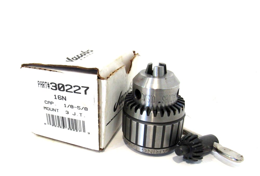 NEW JACOBS 30227 DRILL CHUCK 1/8-5/8