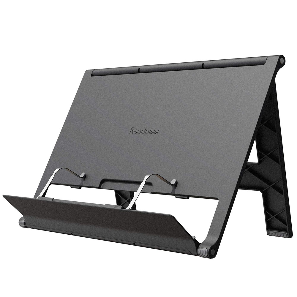 Readaeer Portable Book Stand Free Angle Adjustable Book Holder for Thick Text...