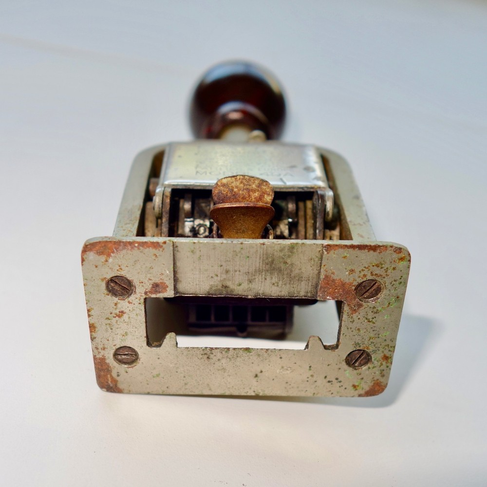 Vintage Bates Machine Co. Model 49A Numbering Machine- Made in England
