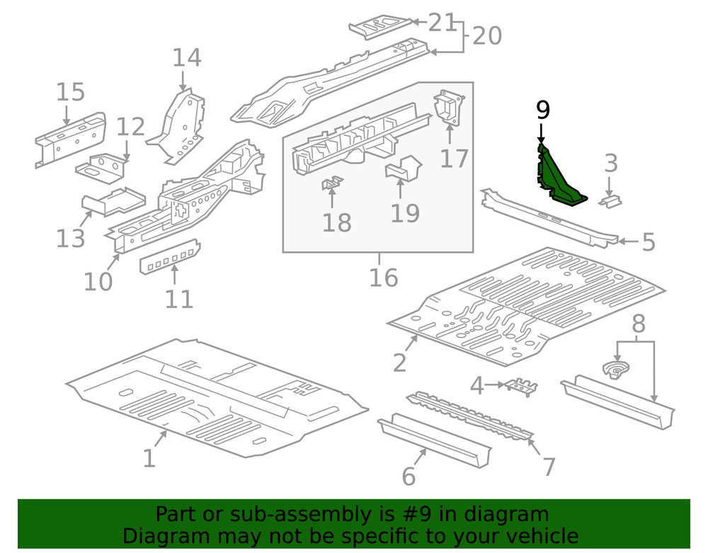 Genuine GM Gusset 84767564